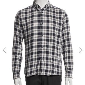A.P.C. Plaid Cotton-Silk Shirt (Size S)